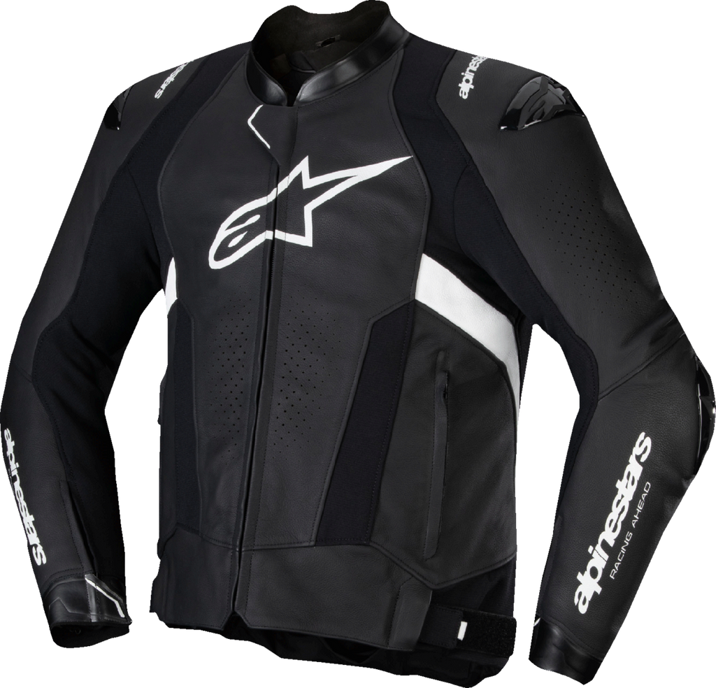 ALPINESTARS Missile v3 Leather Jacket - Black/White - US 38 / EU 48 3100125-12-48