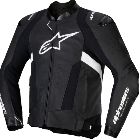 ALPINESTARS Missile v3 Leather Jacket - Black/White - US 38 / EU 48 3100125-12-48