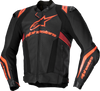 ALPINESTARS Missile v3 Ignition Leather Jacket - Black/Red Fluo/Dark Red - US 40 / EU 50 3100325-1365-50