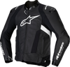ALPINESTARS Missile v3 Leather Jacket - Black/White - US 48 / EU 58 3100125-12-58