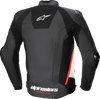 ALPINESTARS Missile v3 Leather Jacket - Black/White/Red Fluo - US 40 / EU 50 3100125-1231-50
