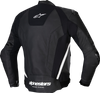 ALPINESTARS Missile v3 Leather Jacket - Black/White - US 48 / EU 58 3100125-12-58