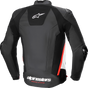 ALPINESTARS Missile v3 Leather Jacket - Black/White/Red Fluo - US 44 / EU 54 3100125-1231-54