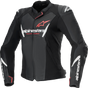 ALPINESTARS Stella Faster v3 Leather Jacket - Black/White Fluo/Coral - US 8 / EU 44 3113625-1781-44