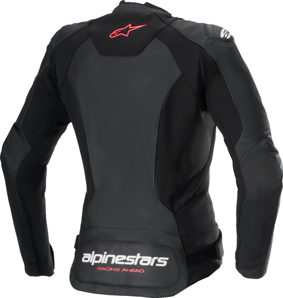 ALPINESTARS Stella Faster v3 Leather Jacket - Black/White Fluo/Coral - US 2 / EU 38 3113625-1781-38