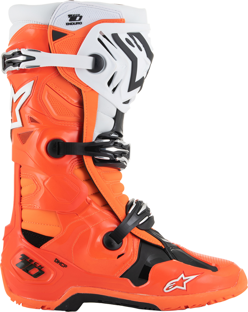 ALPINESTARS Tech 10 Enduro Boots - Fluorescent Orange/Black/White - US 14 2010025-4512-14