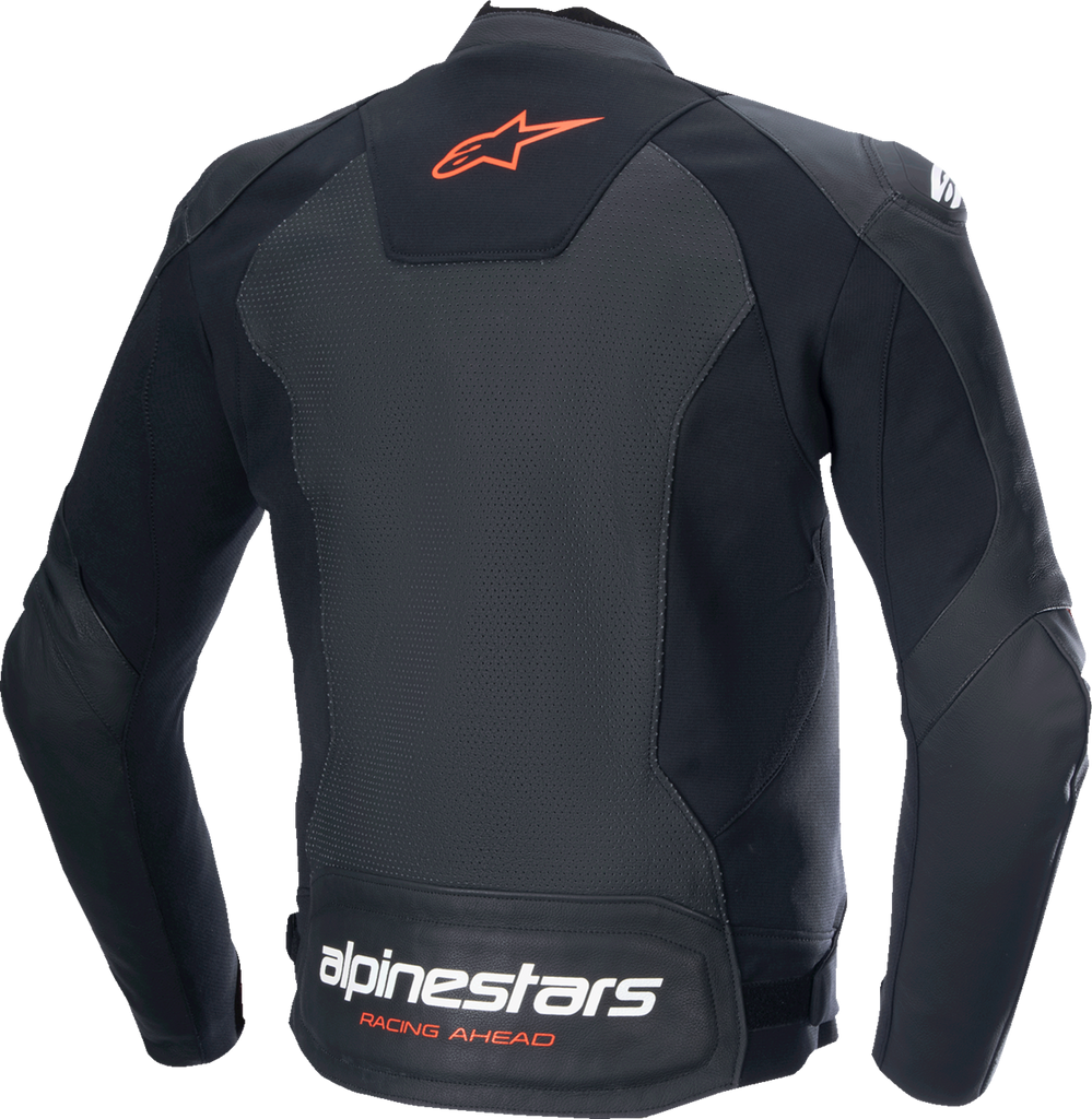 ALPINESTARS Faster v3 Airflow Leather Jacket - Black/Red Fluo - US 40 / EU 50 3103625-1030-50