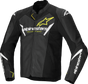 ALPINESTARS Faster v3 Airflow Leather Jacket - Black/White/Yellow Fluo - US 40 / EU 50 3103625-125-50
