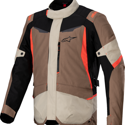 ALPINESTARS ST-1 WP Jacket - Dark Khaki/Sand/Black/Red Fluo - 2XL 3200625-866-2XL