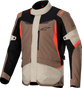 ALPINESTARS ST-1 WP Jacket - Dark Khaki/Sand/Black/Red Fluo - Medium 3200625-866-M