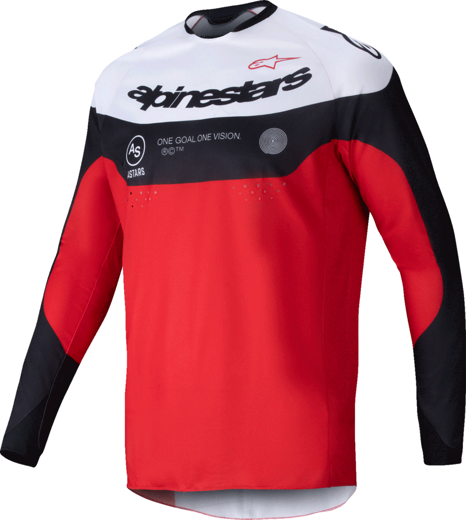 ALPINESTARS Pro-Dura Long-Sleeve Jersey - Black/Bright Red/White - Medium 3760125-1342-M