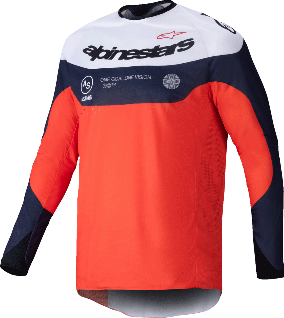 ALPINESTARS Pro-Dura Long-Sleeve Jersey - Navy/Hot Orange/White - Small 3760125-7162-S