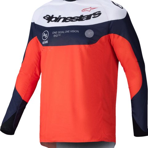 ALPINESTARS Pro-Dura Long-Sleeve Jersey - Navy/Hot Orange/White - Small 3760125-7162-S