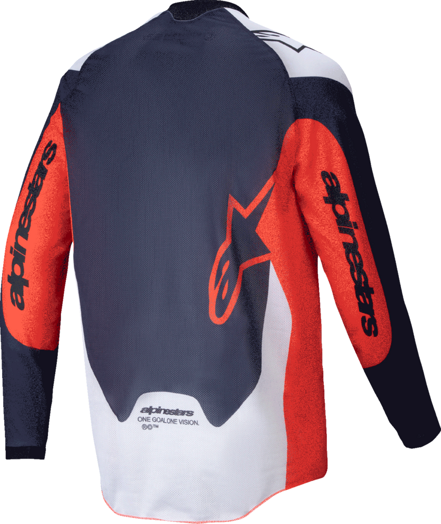 ALPINESTARS Pro-Dura Long-Sleeve Jersey - Navy/Hot Orange/White - Small 3760125-7162-S