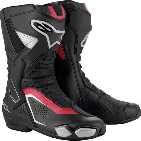ALPINESTARS SMX-6 V3 Vented Boots - Black/Silver/Red - US 12.5/EU 48 2223225-199-48
