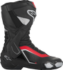 ALPINESTARS SMX-6 V3 Vented Boots - Black/Silver/Red - US 8/EU 42 2223225-199-42