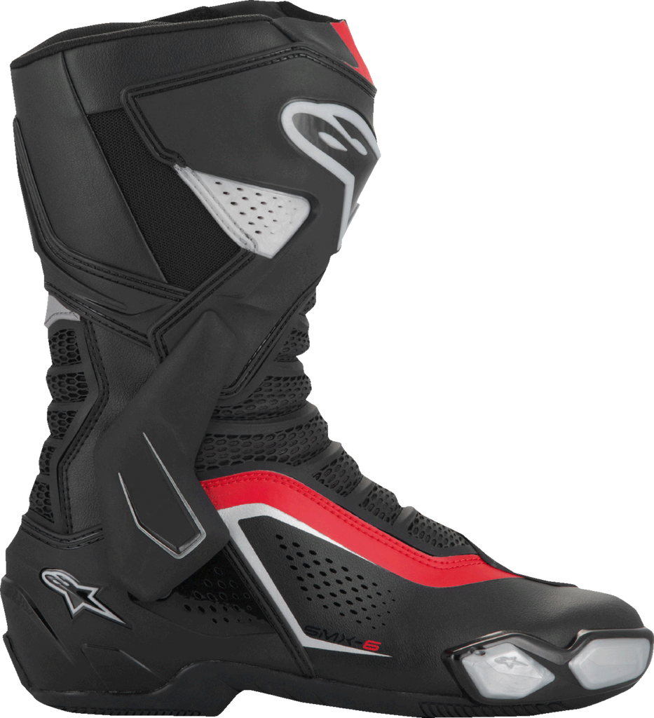 ALPINESTARS SMX-6 V3 Vented Boots - Black/Silver/Red - US 8/EU 42 2223225-199-42