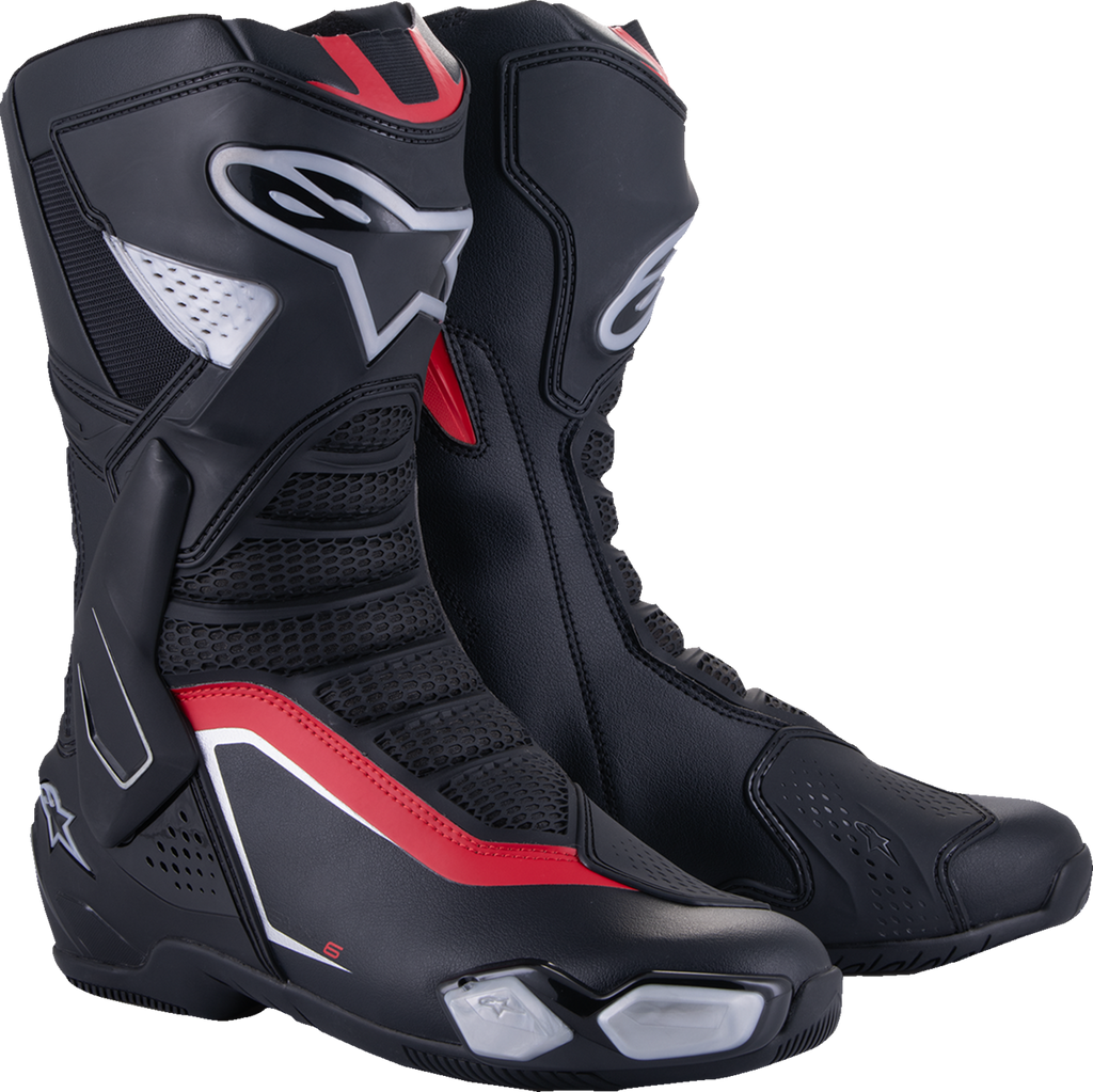 ALPINESTARS SMX-6 V3 Boots - Black/Silver/Red - US 12.5/EU 48 2223025-199-48