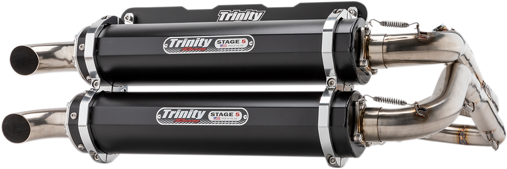 TRINITY RACING Dual Exhaust - Black TR-4166D-BK