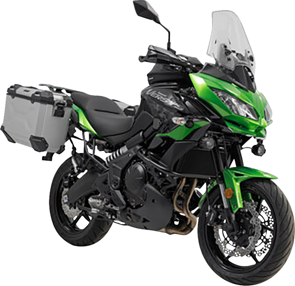 SW-MOTECH TRAX ADV Aluminum Case System - Silver - Kawasaki Versys 650 '14-'24 KFT.08.518.70000/S