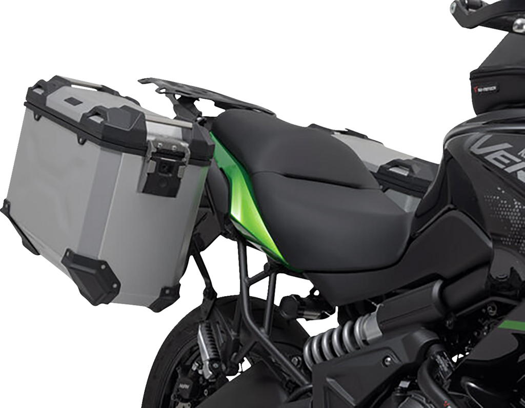 SW-MOTECH TRAX ADV Aluminum Case System - Silver - Kawasaki Versys 650 '14-'24 KFT.08.518.70000/S