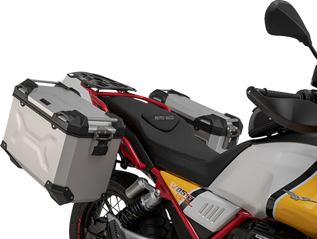 SW-MOTECH TRAX ADV Aluminum Case System - Silver - Moto Guzzi V85 TT '19-'24 KFT.17.925.70000/S