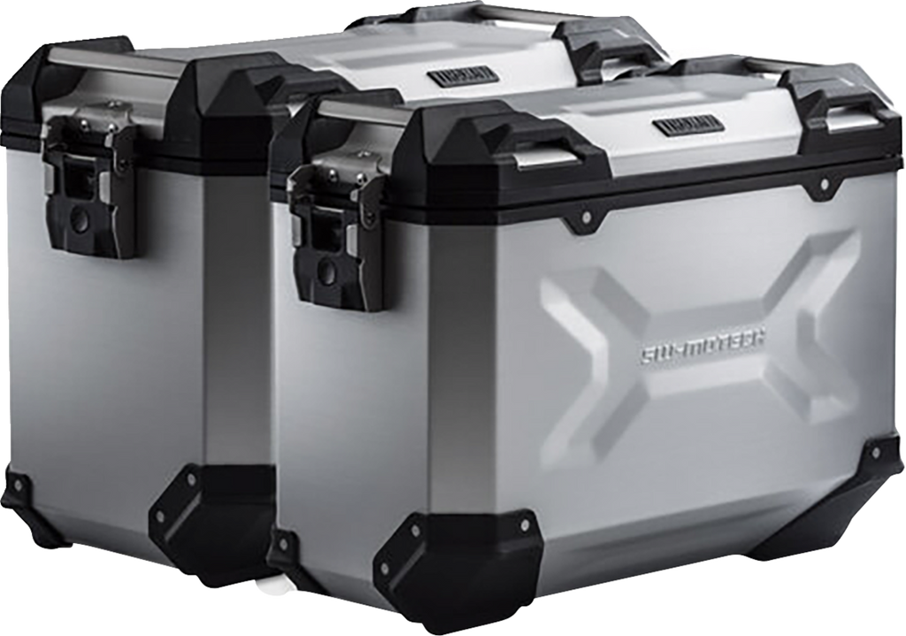 SW-MOTECH TRAX ADV Aluminum Case System - Silver - Moto Guzzi V85 TT '19-'24 KFT.17.925.70000/S