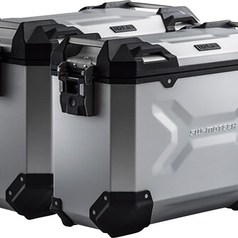 SW-MOTECH TRAX ADV Aluminum Case System - Silver - Honda Africa Twin '16-'17 KFT.01.622.70001/S