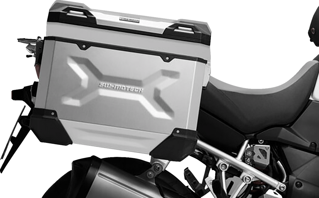 SW-MOTECH TRAX ADV Aluminum Case System - Silver - Suzuki V-Strom 650 '04-'10 KFT.05.294.70000/S