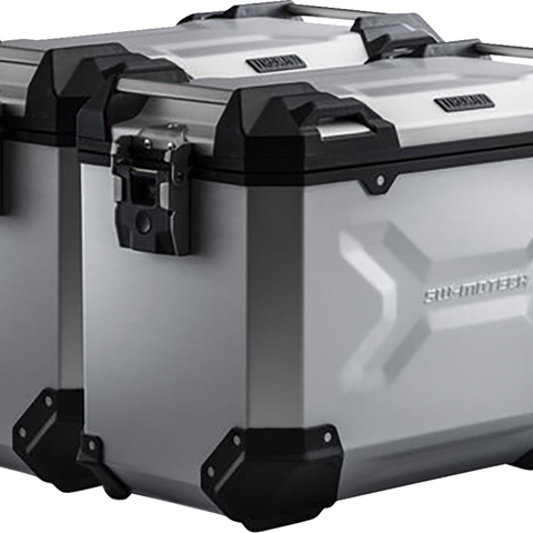 SW-MOTECH TRAX ADV Aluminum Case System - Silver - Suzuki V-Strom 650 '16-'24 KFT.05.876.70101/S