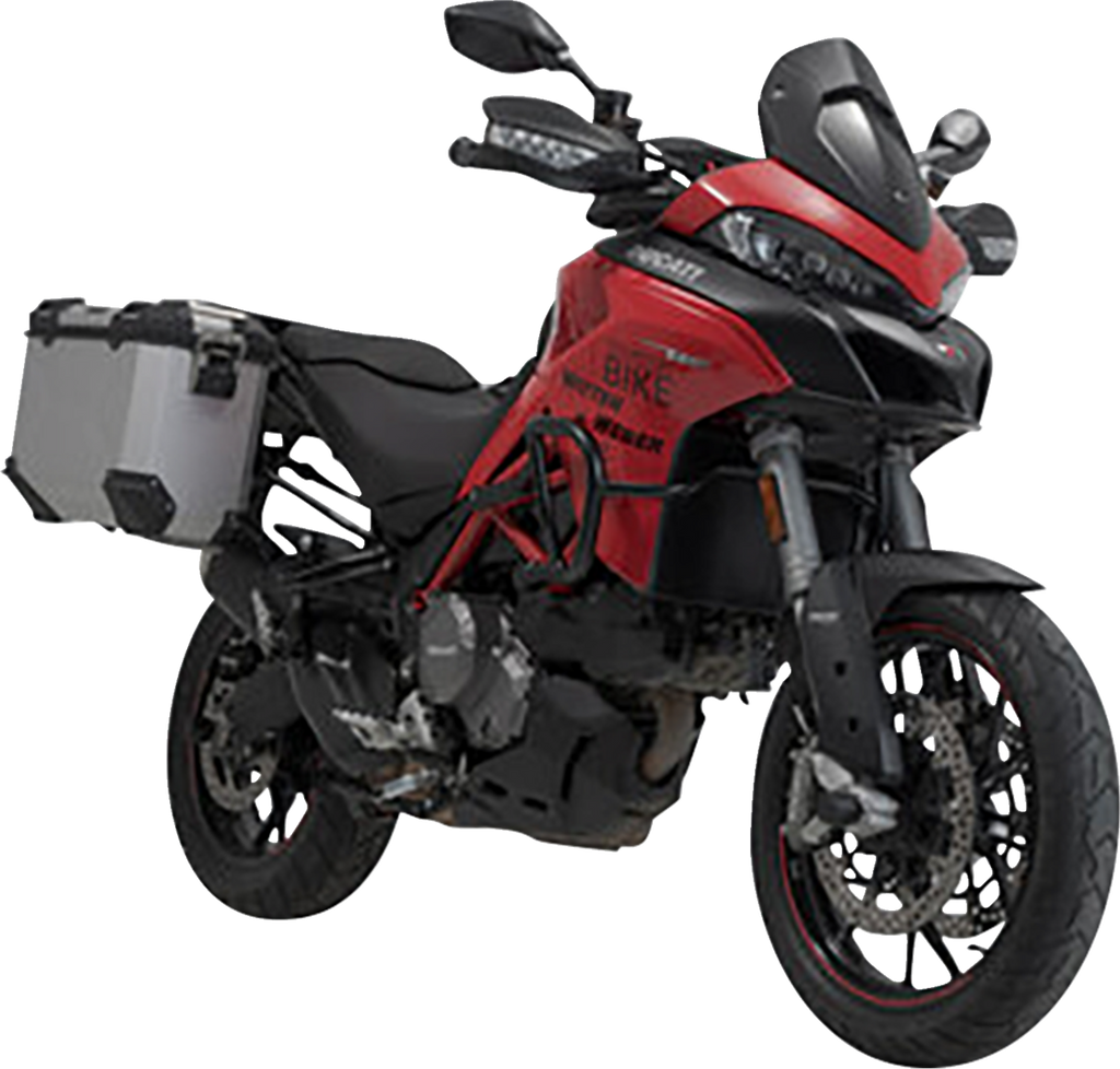 SW-MOTECH TRAX ADV Aluminum Case System - Silver - Ducati Multistrada 950/1200/1260/V2 '15-'24 KFT.22.114.70102/S