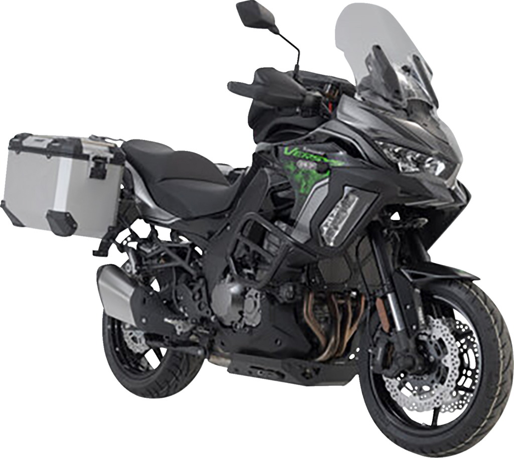 SW-MOTECH TRAX ADV Aluminum Case System - Silver - Kawasaki Versys 1000 '18-'23 KFT.08.922.70001/S
