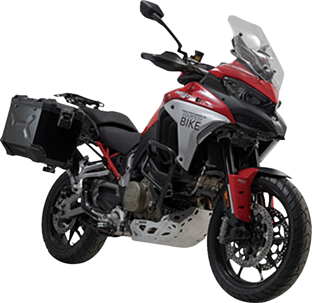 SW-MOTECH TRAX ADV Aluminum Case System - Black - Ducati Multistrada V4 '21-'24 KFT.22.822.70300/B
