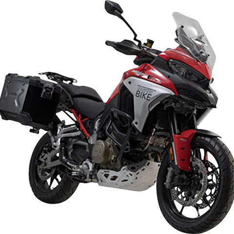 SW-MOTECH TRAX ADV Aluminum Case System - Black - Ducati Multistrada V4 '21-'24 KFT.22.822.70300/B
