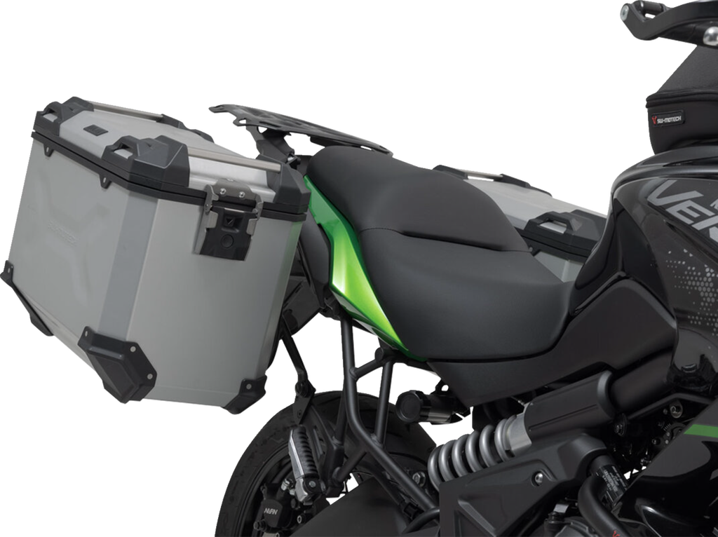 SW-MOTECH TRAX ADV Aluminum Case System - Silver - Kawasaki Versys 650 '14-'24 KFT.08.518.70100/S