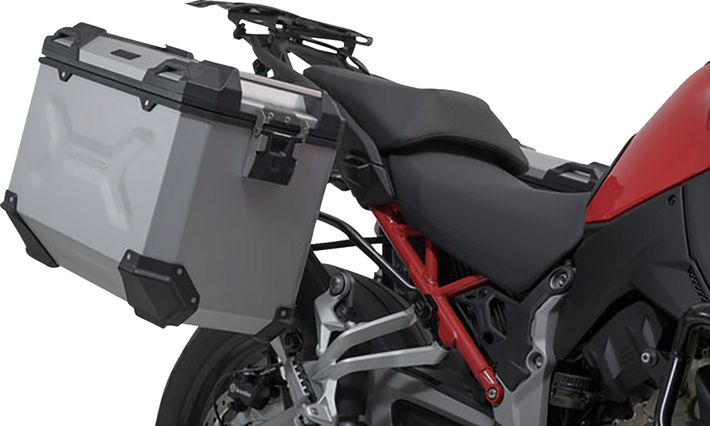 SW-MOTECH TRAX ADV Aluminum Case System - Silver - Ducati Multistrada V4 '21-'24 KFT.22.822.70300/S