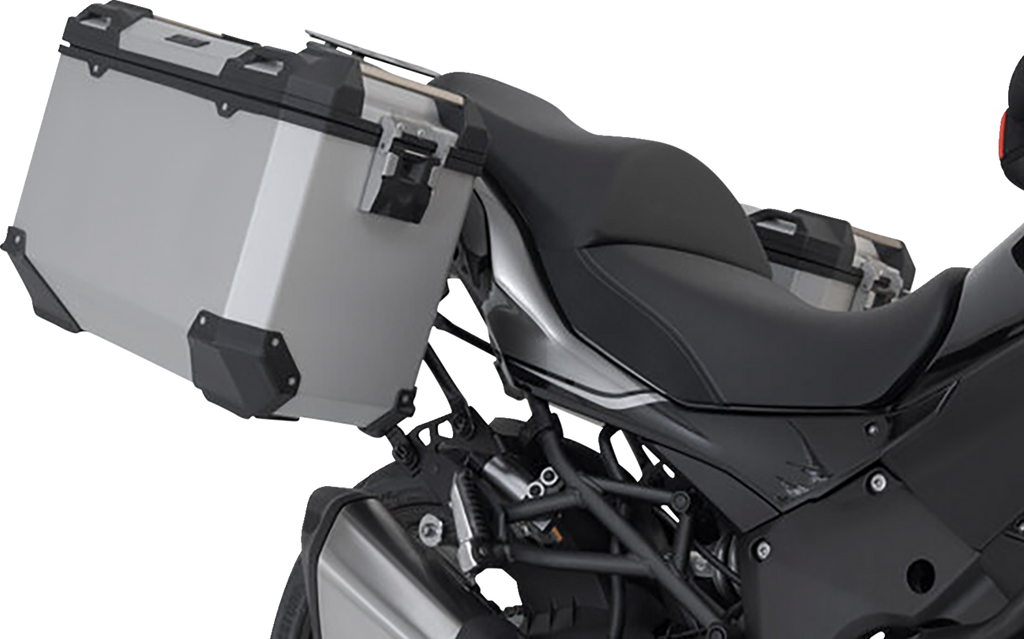 SW-MOTECH TRAX ADV Aluminum Case System - Silver - Kawasaki Versys 1000 '19-'23 KFT.08.922.70101/S