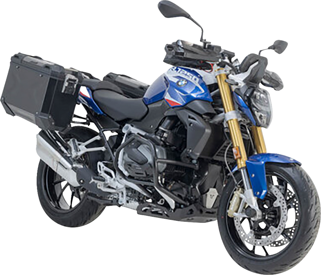 SW-MOTECH TRAX ADV Aluminum Case System - Black - BMW R 1200/1250 R '14-'24 KFT.07.573.70000/B