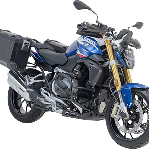 SW-MOTECH TRAX ADV Aluminum Case System - Black - BMW R 1200/1250 R '14-'24 KFT.07.573.70000/B