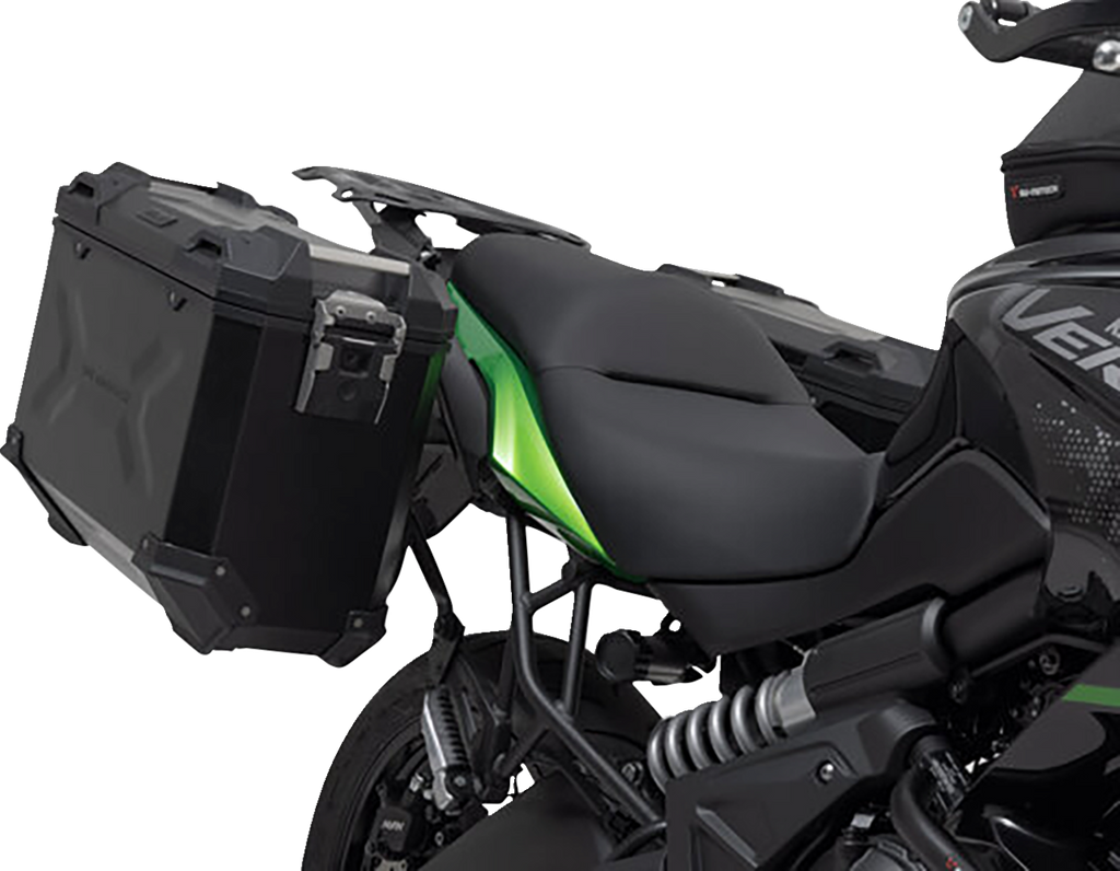 SW-MOTECH TRAX ADV Aluminum Case System - Black - Kawasaki Versys 650 '14-'22 KFT.08.518.70000/B