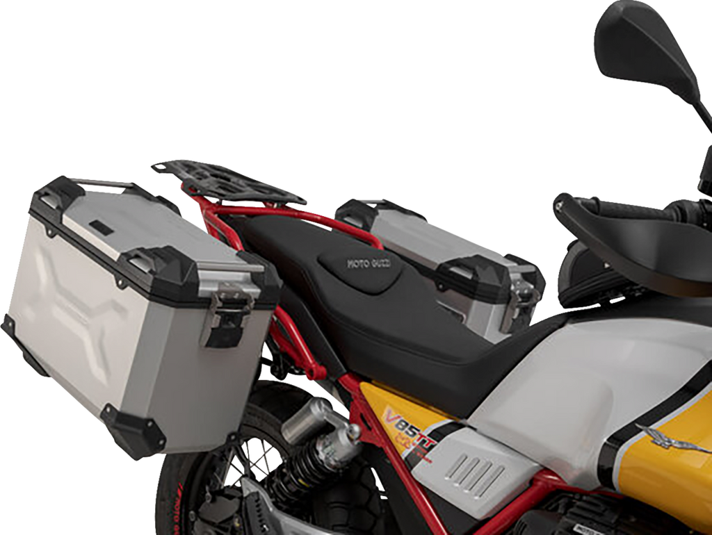 SW-MOTECH TRAX ADV Aluminum Case System - Black - Moto Guzzi V85 TT '19-'24 KFT.17.925.70000/B