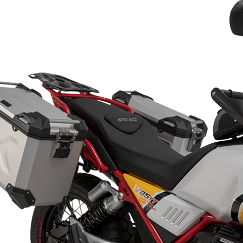 SW-MOTECH TRAX ADV Aluminum Case System - Black - Moto Guzzi V85 TT '19-'24 KFT.17.925.70000/B