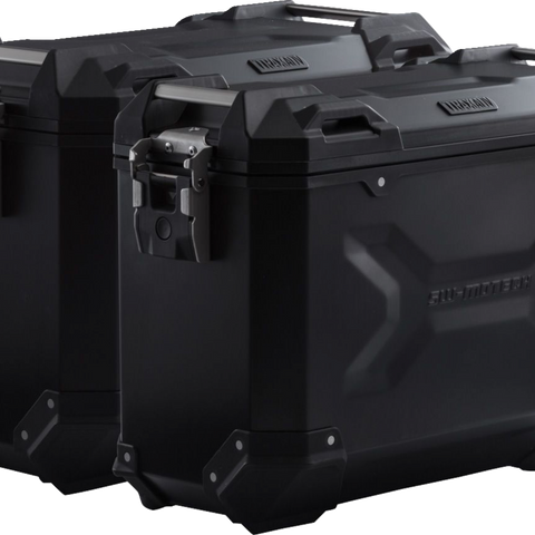 SW-MOTECH TRAX ADV Aluminum Case System - Black - Honda Africa Twin '16-'17 KFT.01.622.70001/B