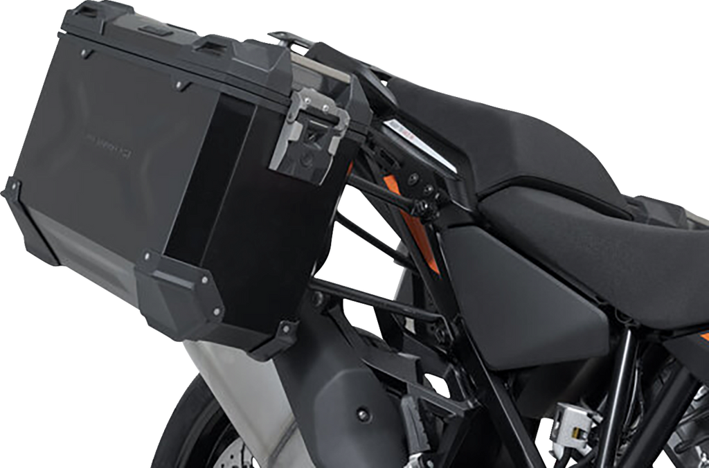 SW-MOTECH TRAX ADV Aluminum Case System - Black - KTM Super Adventure 1290 R/S '21-'24 KFT.04.835.70000/B