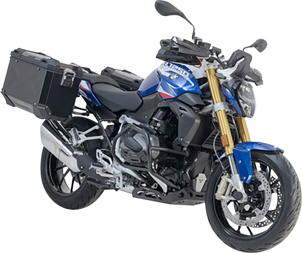SW-MOTECH TRAX ADV Aluminum Case System - Black - BMW R 1200/1250 R '14-'24 KFT.07.573.70100/B