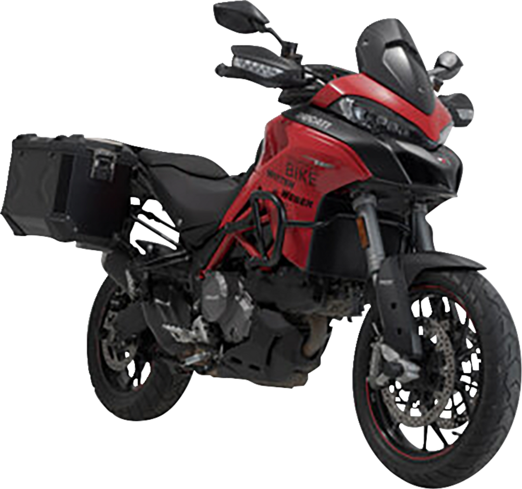 SW-MOTECH TRAX ADV Aluminum Case System - Black - Ducati Multistrada 950/1200/1260/V2 '15-'24 KFT.22.114.70102/B