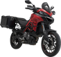 SW-MOTECH TRAX ADV Aluminum Case System - Black - Ducati Multistrada 950/1200/1260/V2 '15-'24 KFT.22.114.70102/B