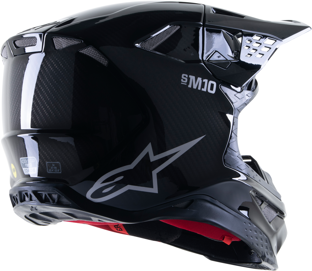 Supertech S M10 Solid Helmet Black Glossy/Carbon Sm