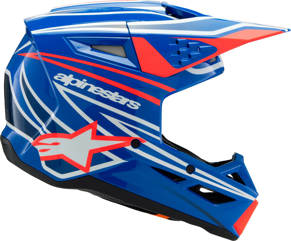Sm3 Youth Wurx Helmet Blue/Red/Wht/Blk Yl