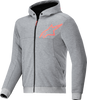 ALPINESTARS Chrome v2 Sport Hoodie - Heather Gray/Red Fluo - XL 4200325-9199-XL